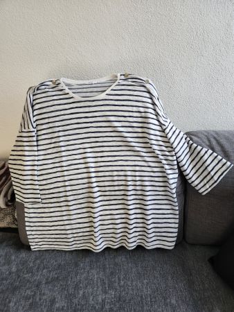 Neu M.X.O Shirt, Gr. 3XL, blau-weiss gestreift, Frühling