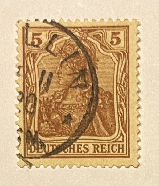 Tutti i francobolli: Deutsches Reich 5 Pfennig – Usato da Oftringen venduto da Vucki