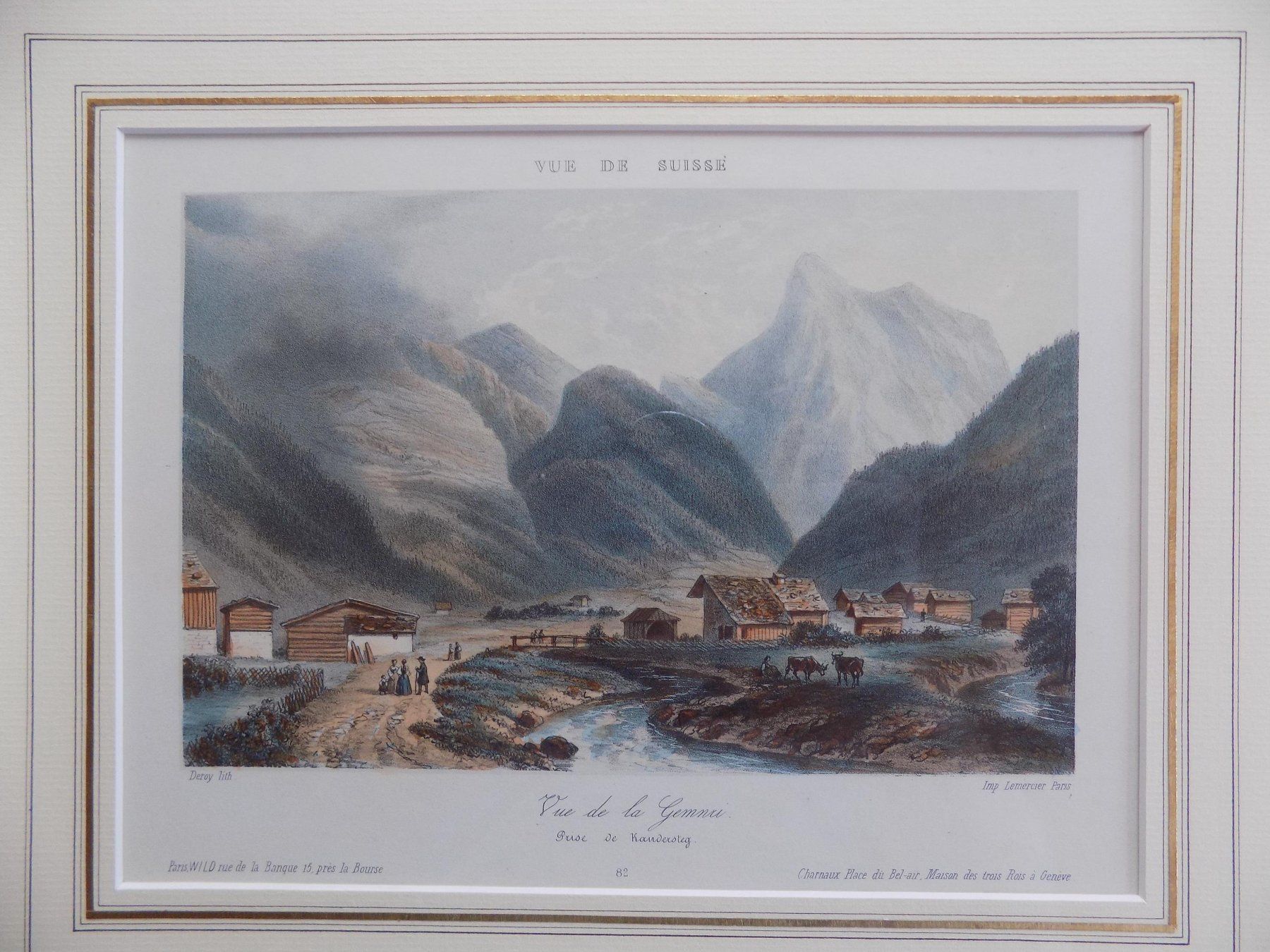 Incisioni: Vue de la Gemmi Kandersteg – Usato da Risch venduto da Rischli15 1