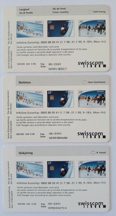 Swisscom Cartes de téléphone: Schneesport 98-99 - CH – D'occasion à Niederuzwil par lubimaja 1