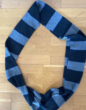 Schal schwarz/grau gestreift – unisex