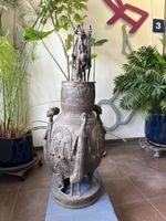 Benin PfeifenRaucher mit Fass und Tragenden