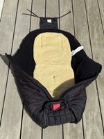 Kaiser Winter-Fusssack schwarz + echtes Schaffell