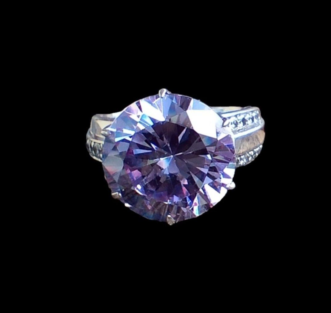 Anelli: Lila Zirkonia Ring 925 Solid Sterling Silber – Nuovo (secondo la descrizione) da Schwyz venduto da els_7cys 2
