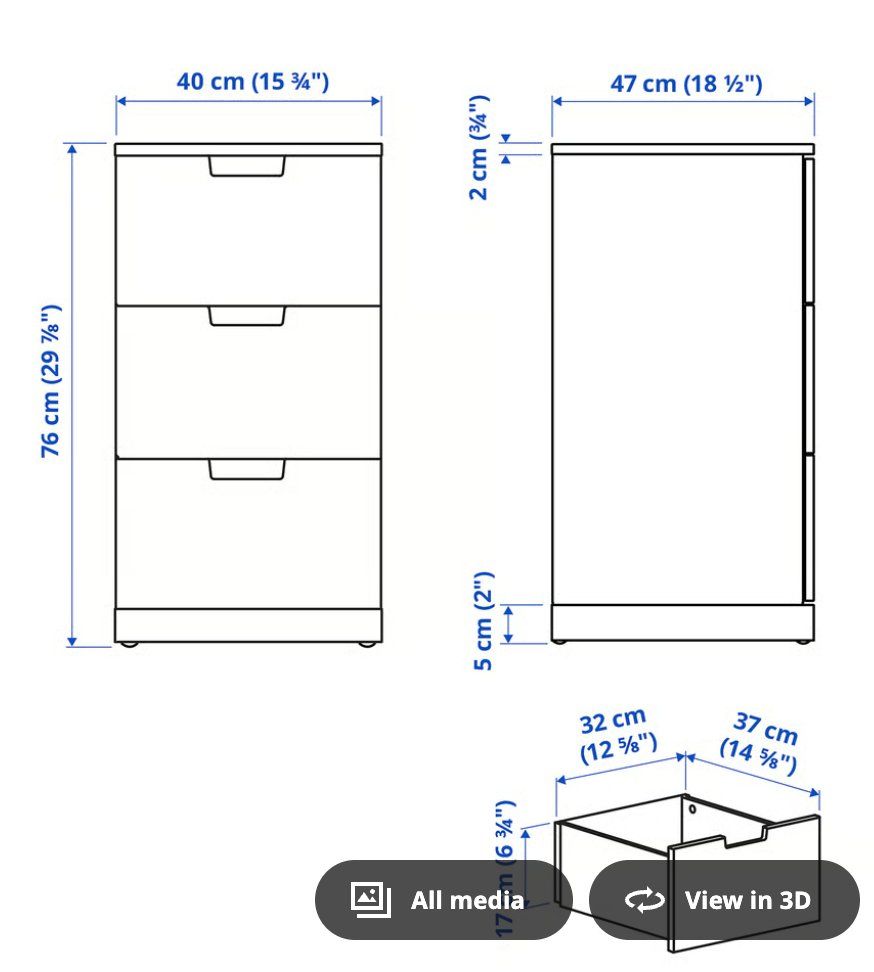 Ikea Cassettiere: IKEA Kommode mit 3 Schubladen – Usato da St. Gallen venduto da emi_5dkv 4