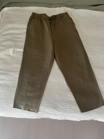 H&M khaki Leinenmix Hosen Grösse M