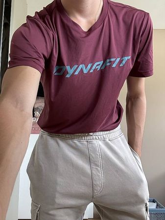 T-shirt sport Dynafit - bordeau et bleu - M - homme