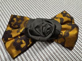 Vintage Haarspange Masche gold-schwarz