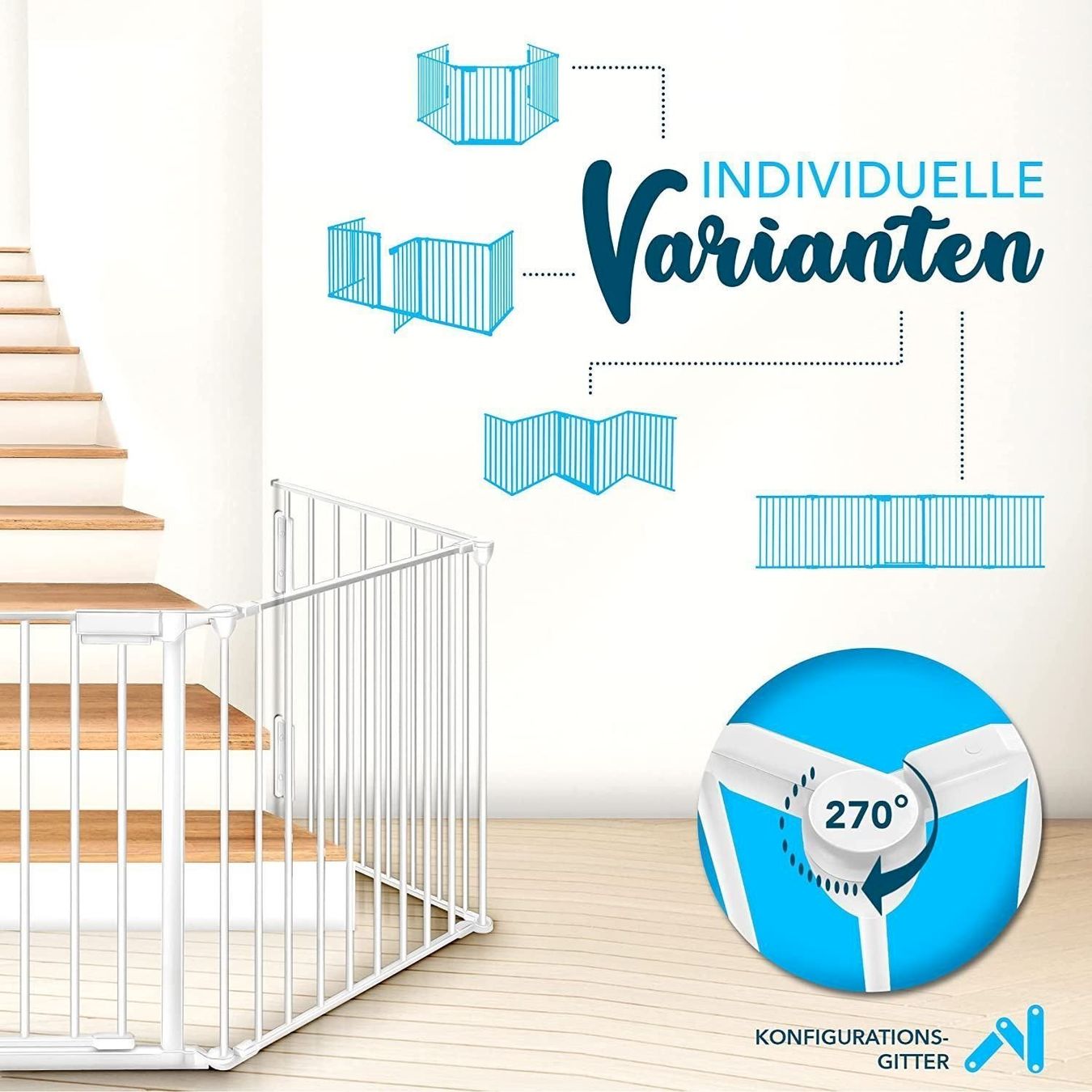 Box & Barriere di sicurezza: KIDUKU Kaminschutzgitter 305cm Weiß – Nuovo e nell'imballaggio originale da Bottighofen venduto da zaap 1