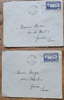 FRANCE 2 lettres Poste aérienne Paris - Genève 1933