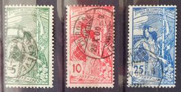 1900: Timbres jubilée de l'UPU, planche B, série oblitérée