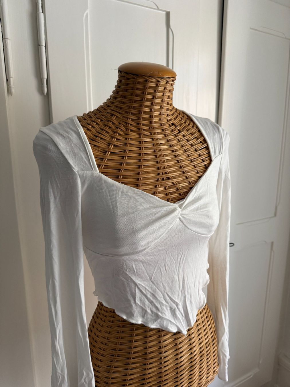 Shein T-shirt: Langarmshirt weiss XS – Usato da Zürich venduto da Diazaio 1