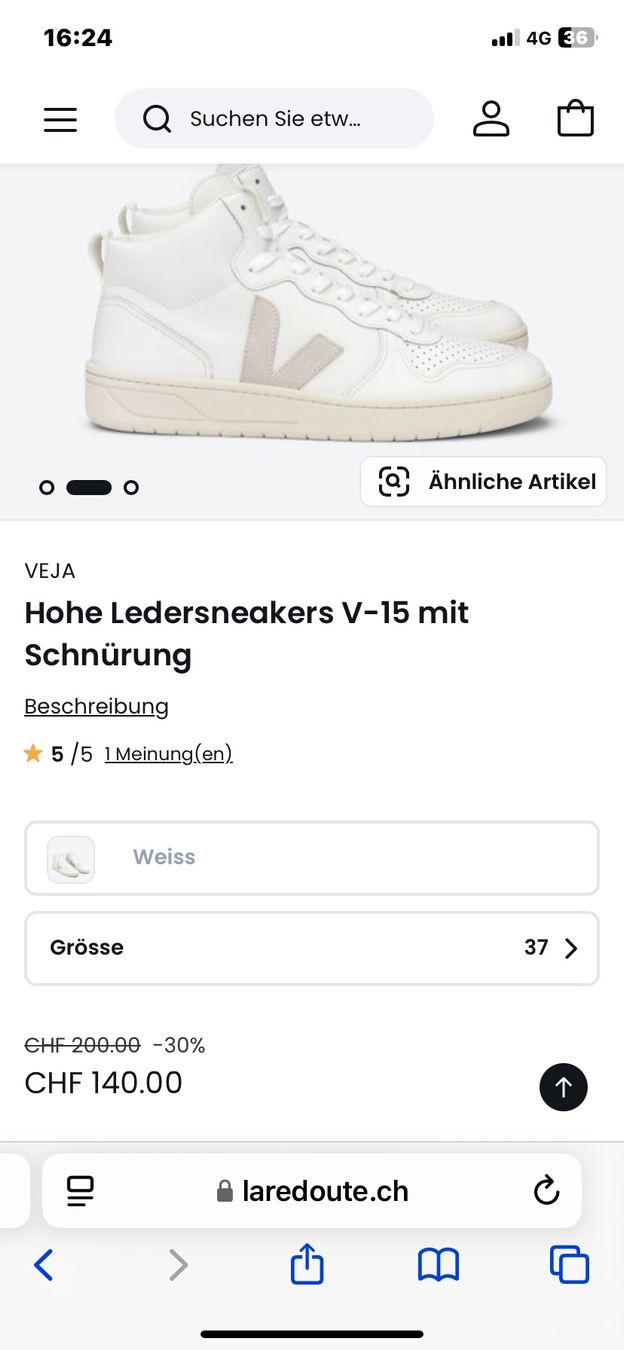 Veja Scarpe da uomo: Nagelneue VEJA V15 Leder Sneaker – Nuovo (secondo la descrizione) da Besazio venduto da lionheart63 5