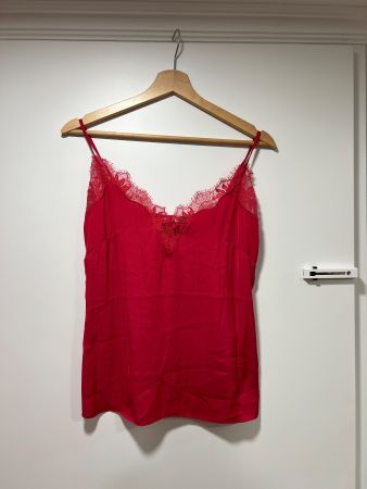 Rotes Negligee Top von Morgan de Toi, Grösse 34, neuwertig