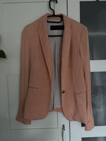 Zara Basic Damen Blazer, Grösse XS, Lachsfarben