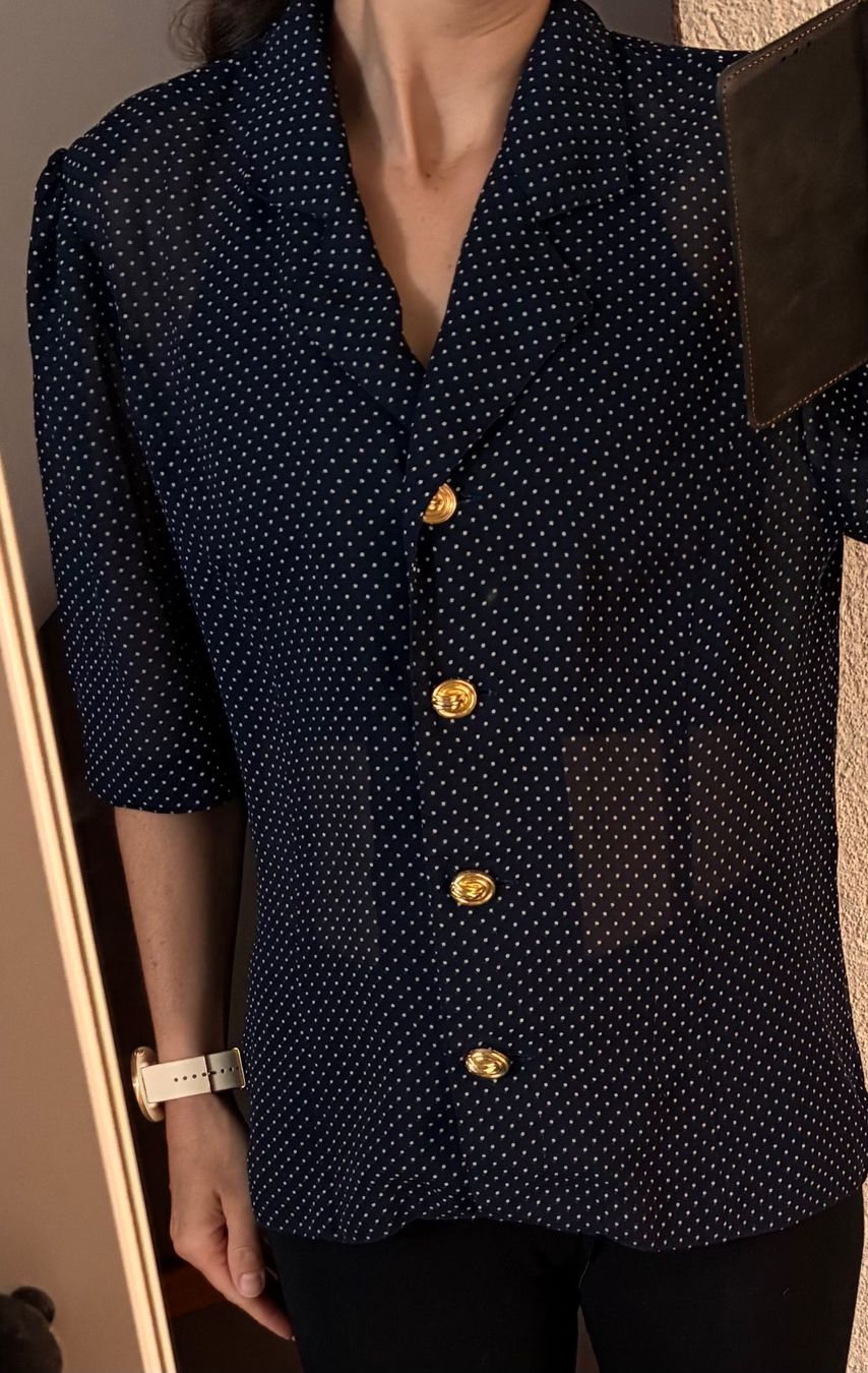 Camicette: Vintage Sommerbluse, Polka Style, Grösse 38 – Usato da Bättwil venduto da tre_tj9g 1