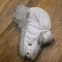 Wintermütze Rolf Benz Kunstfell weiss grau neuwertig