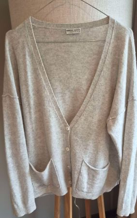 Bongenie Grieder Kaschmir Strickjacke grau Grösse XL