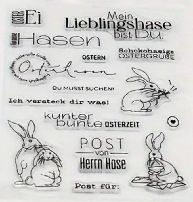 Timbri: Silikonstempel Ostern Lieblingshase – Nuovo e nell'imballaggio originale da Kaltbrunn venduto da schere-stein-papier