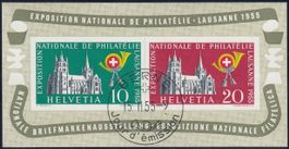 W35 mit FD-Stp. französisch 15.5.1955, mit Gummi, ohne Falz