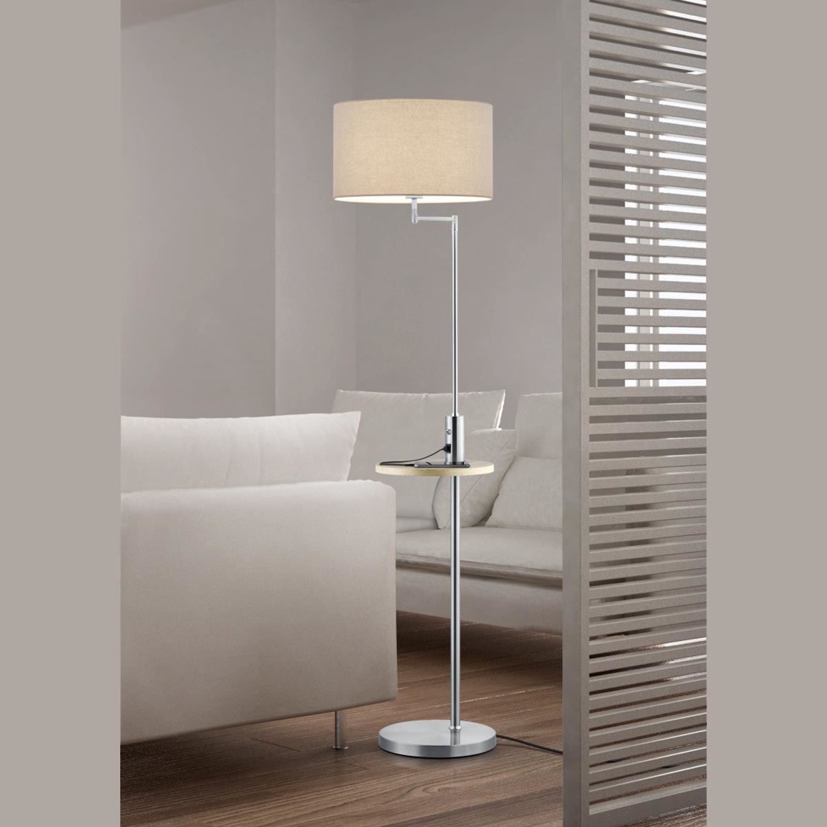 Lampade: Stehleuchte, 160 cm Höhe, Stoffschirm – Nuovo (secondo la descrizione) da Kreuzlingen venduto da Smart-Light 1