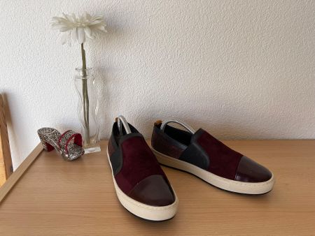 GEOX 40 Loafers Sneakers Leder Burgund / NP 150CHF
