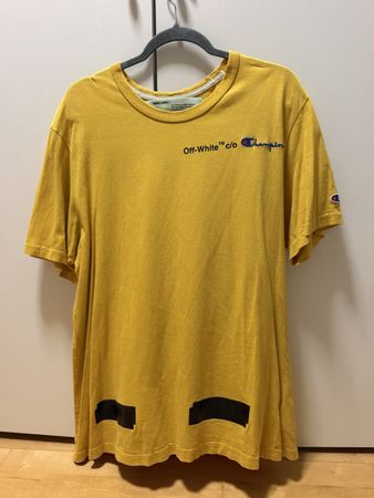 Off-White x Champion T-Shirt Yellow Size M Used