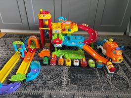 VTech Parkgarage Tut Tut Baby mit 8 Autos + Autotransporter