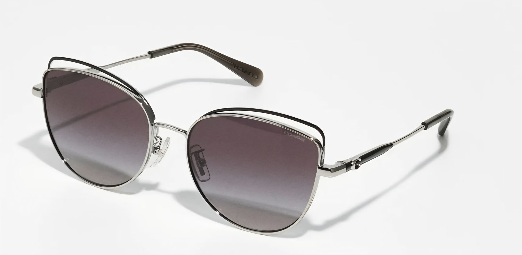 Coach Occhiali & Lenti: Coach Sonnenbrille - shiny silver /black/ grey – Nuovo e nell'imballaggio originale da Zürich venduto da ForeverLee