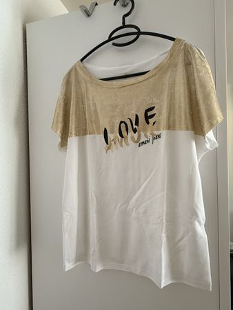 T-Shirt Armani Jeans Weiss/Gold Grösse M