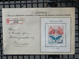 Luftpost Aarau 1938 / Ausstellung 1913-1938