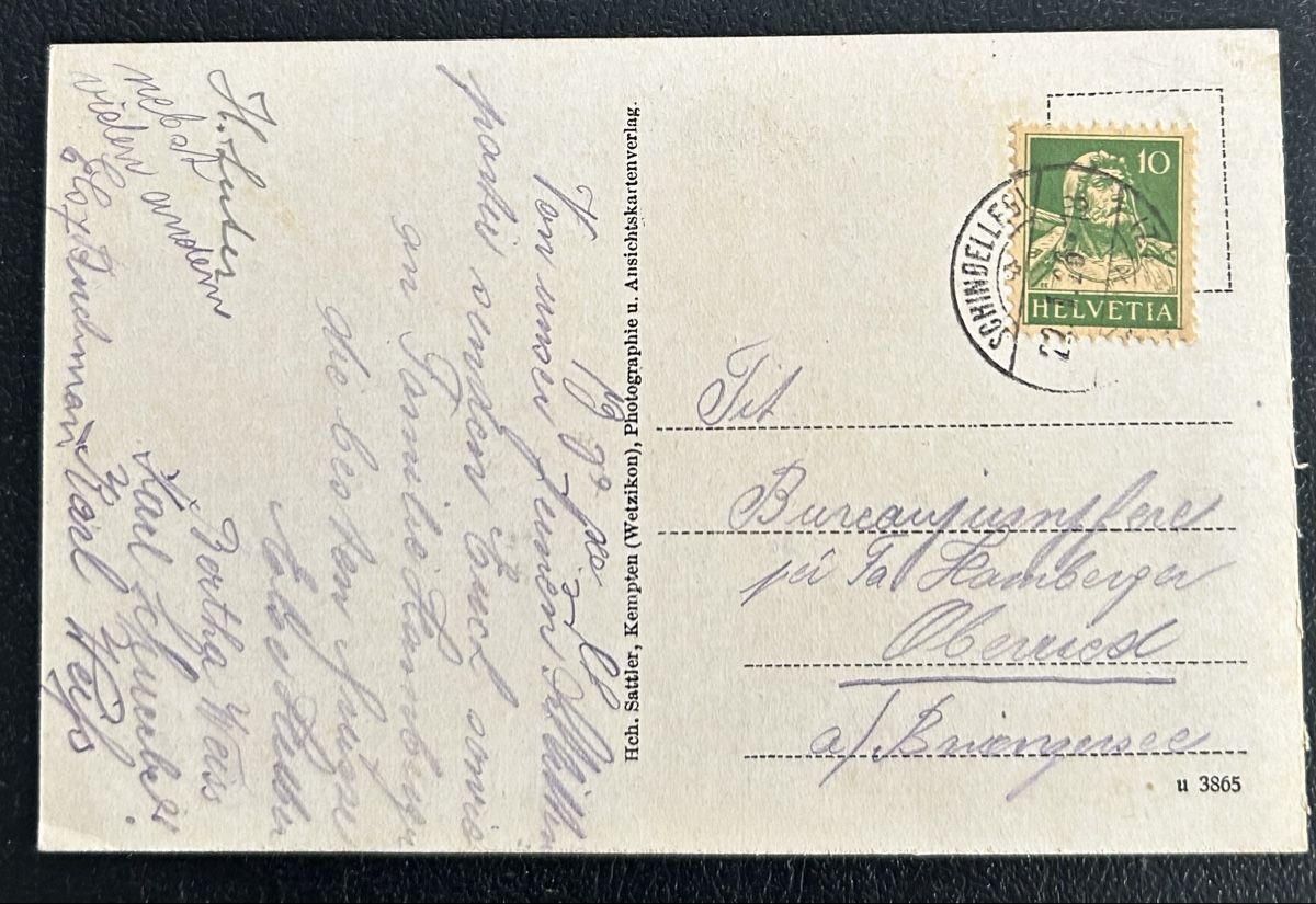 Cartoline postali: AK Schindellegi – Usato da Horw venduto da Tellbub 1