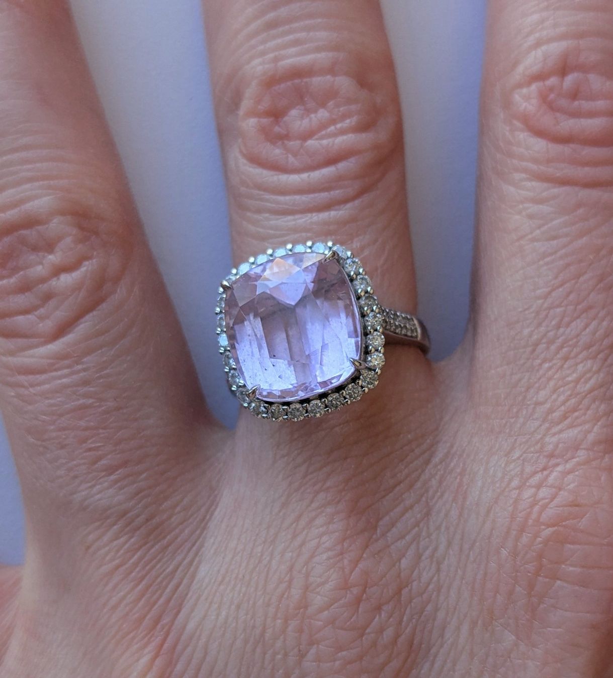 Anelli: Kunzite and diamond ring white gold certificate – Usato da Kloten venduto da nad_ys78 5