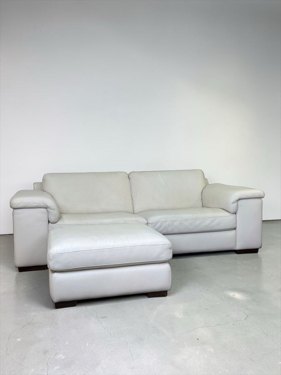 Natuzzi Divani: Natuzzi Brivido Sofagarnitur, echtes Nappaleder, Creme – Usato da Bachenbülach venduto da Sofalab.swiss 4