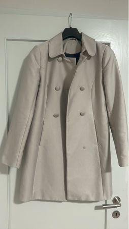 Eleganter Damen-Kurzmantel, beige, Grösse 36 - Top Zustand