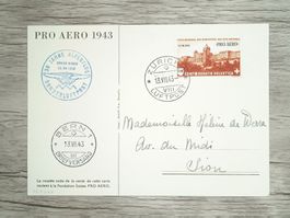 TR82 Carte Postale + Timbre Suisse 1943