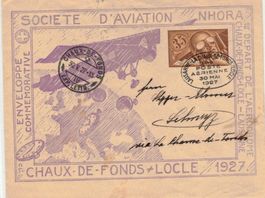 Flugpost TOP RARITÄT 1927 Ganzsache Schnäppchen LAUSANNE