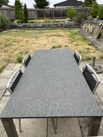 Gartentisch mit Steinplatte inkl. 4 Stühle 