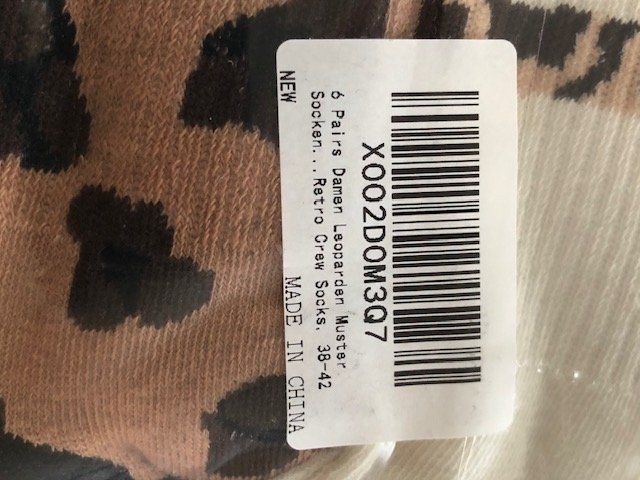 Calze: Socken Set 5 Packungen Tiermuster Leopard – Nuovo e nell'imballaggio originale da Oberwil BL venduto da scorpio70 6