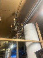 Kronleuchter Messing antik 5-armig zum Restaurieren