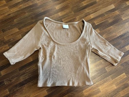 Ripp-Shirt in Beige, Grösse S