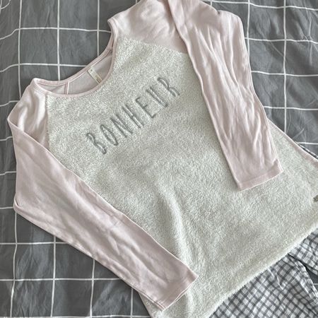 Pyjama, Grösse S, rosa, grau