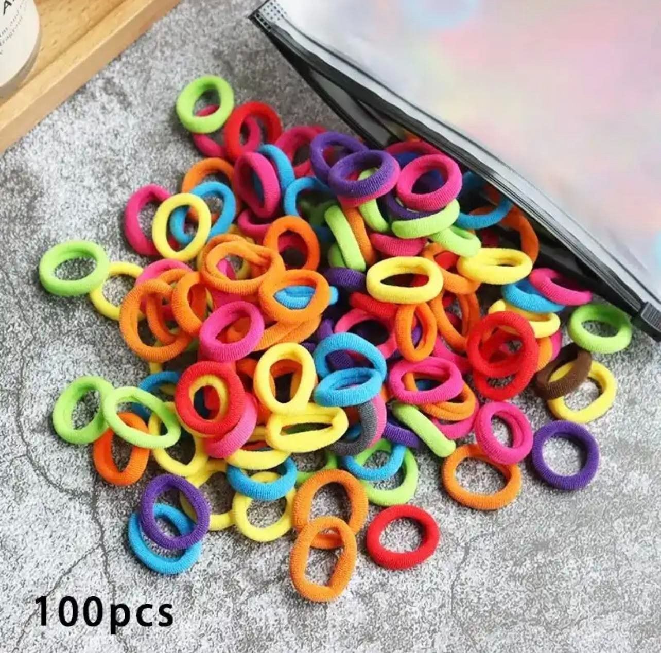 Accessori per capelli: Élastiques à cheveux. 100 pièces. Multicolore – Nuovo e nell'imballaggio originale da Eysins venduto da pro_7lnq 1