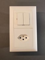UP-Kombination Sch3+3/1L // T13  Feller EdizioDue Weiss