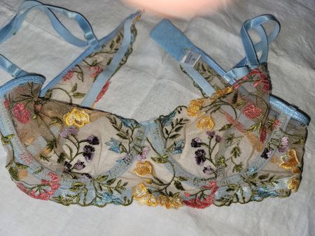 Blumen-BH, 75B, Flower Bra, Bustier florale, fiona Soutienne