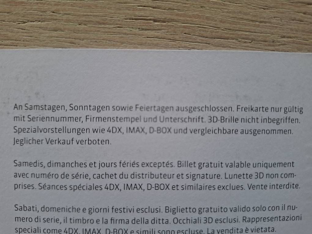 Biglietti: 2x Ticket Film Arco – Usato da Zuzwil SG venduto da Speedy88 2