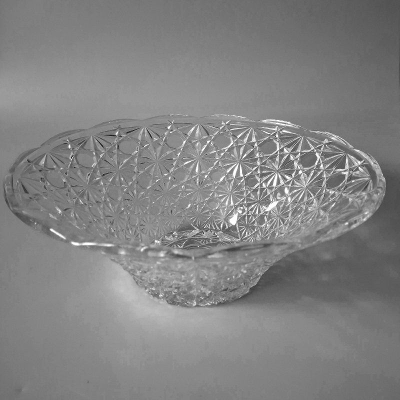Ciotole: Kristallglas-Schale, schwer Durchm. 26 cm – Usato da Weggis venduto da Mylemontree 1