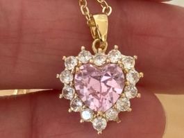 Luxus Elegante Zirkonia Kette Farbe : Gold/Rosa/weiss