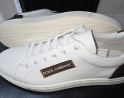 Dolce & Gabbana Sneaker Weiss Leder braun Grösse 10