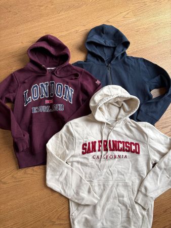 London- und San Francisco Pullover, Zipjäckchen,  je Gr. S
